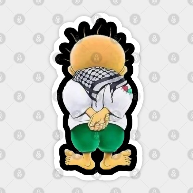 Great Caricature Palestine Handala palestinian flag free Sticker by AbirAbd